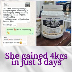 Weight Gain Formula - Muscle Mass Booster & Protein Enhancer